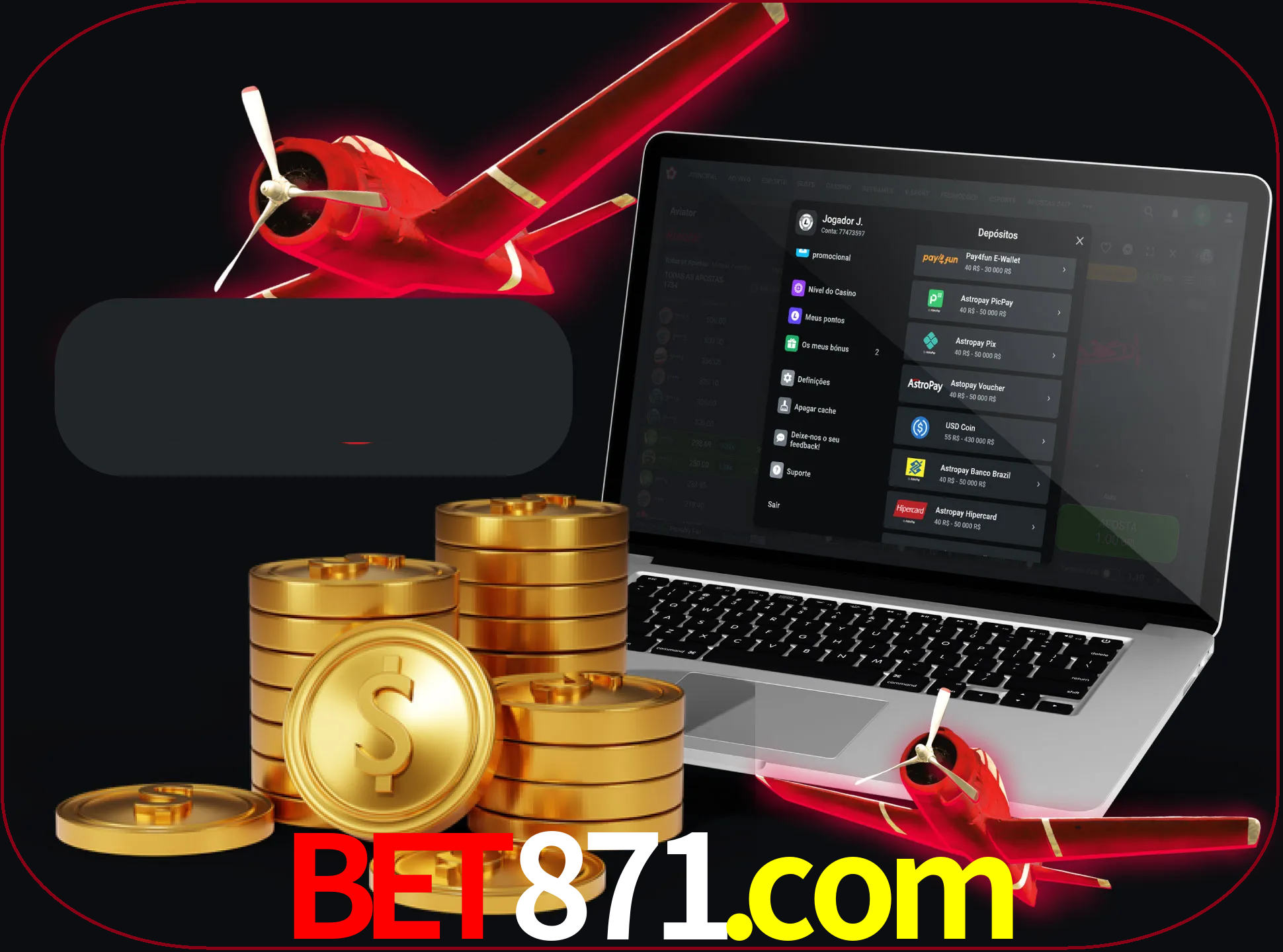 Você pode sacar seu dinheiro com qualquer um dos métodos de pagamento mais populares no Brasil.