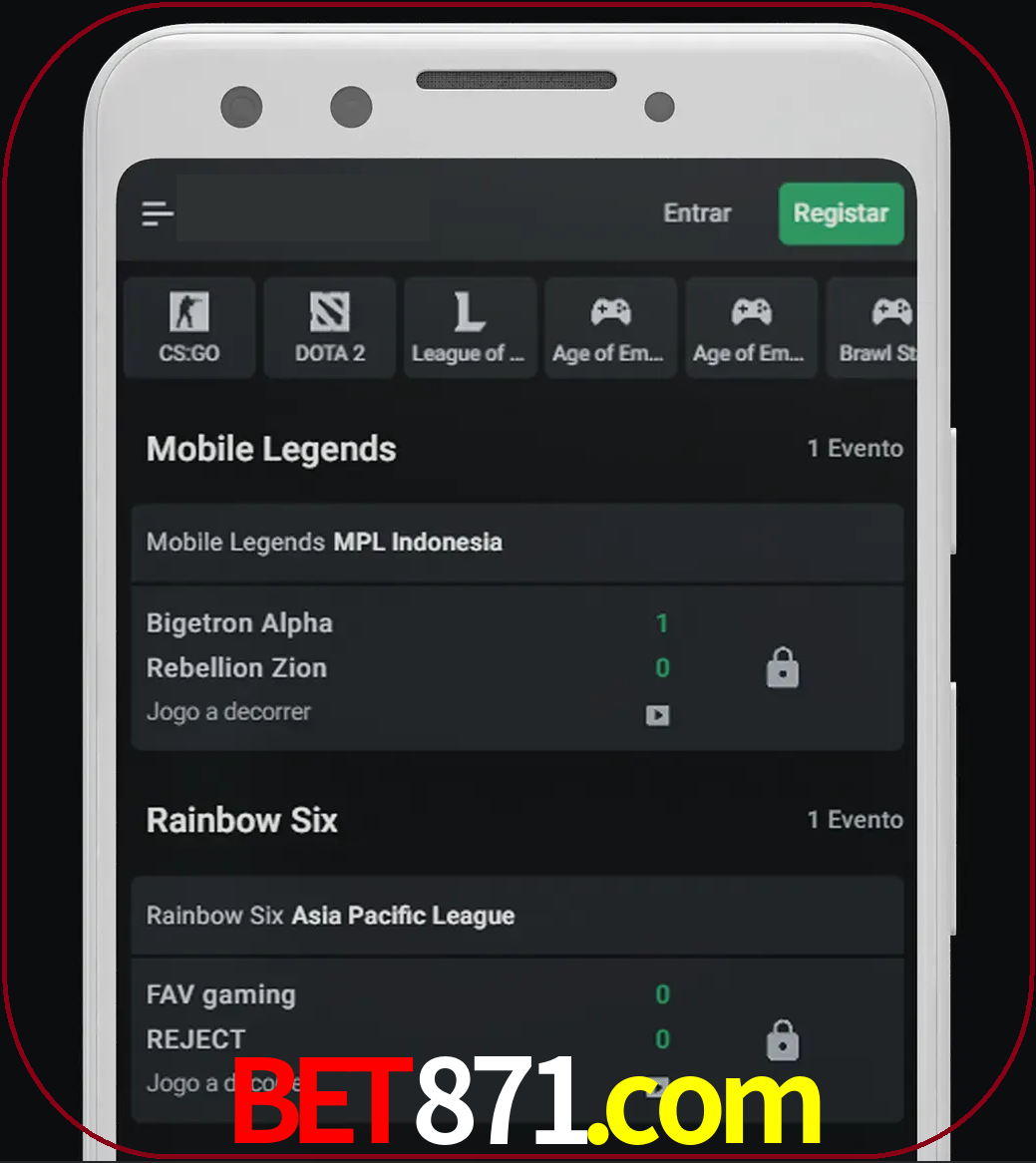 Esportes permitem apostar nos maiores torneios.