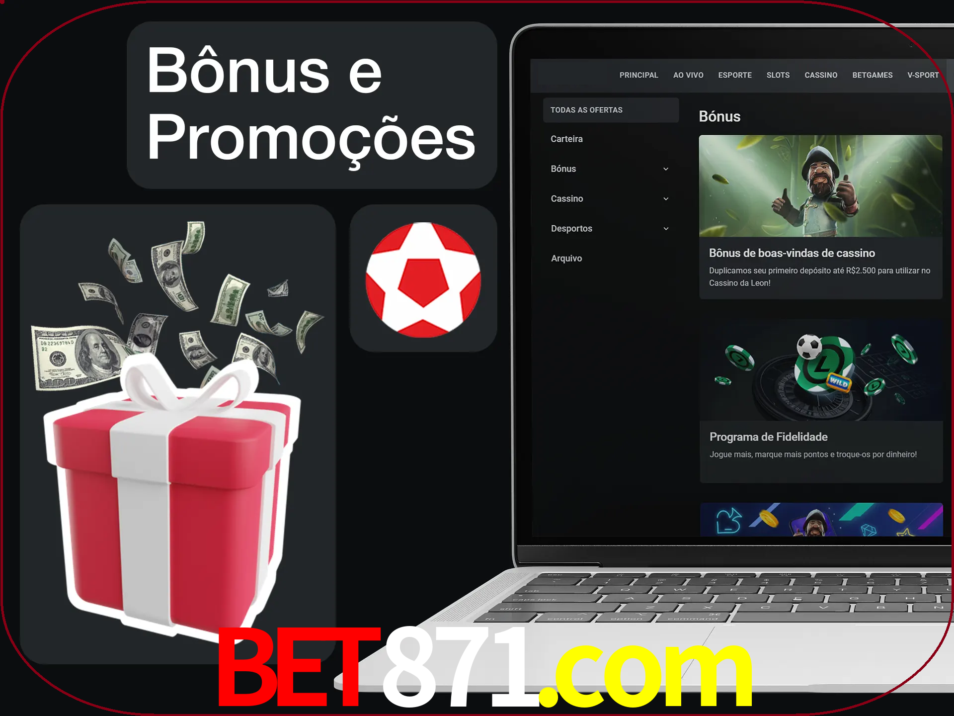 Verifique se há novos bônus e promoções.