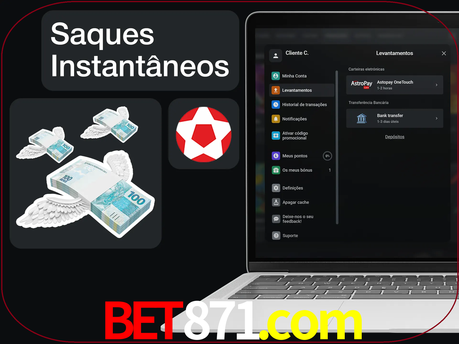 Retirar dinheiro sem nenhum problema.