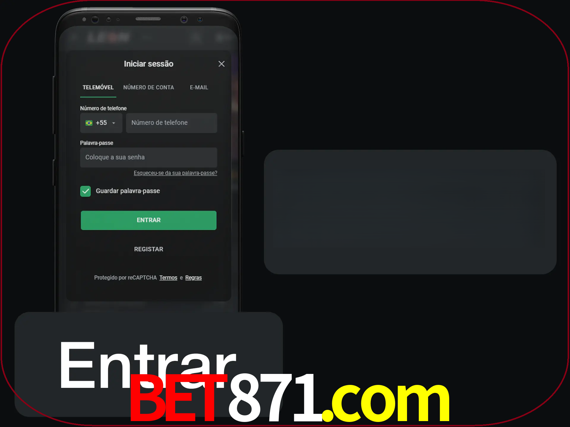 Faça o login para começar a apostar e jogar no cassino.