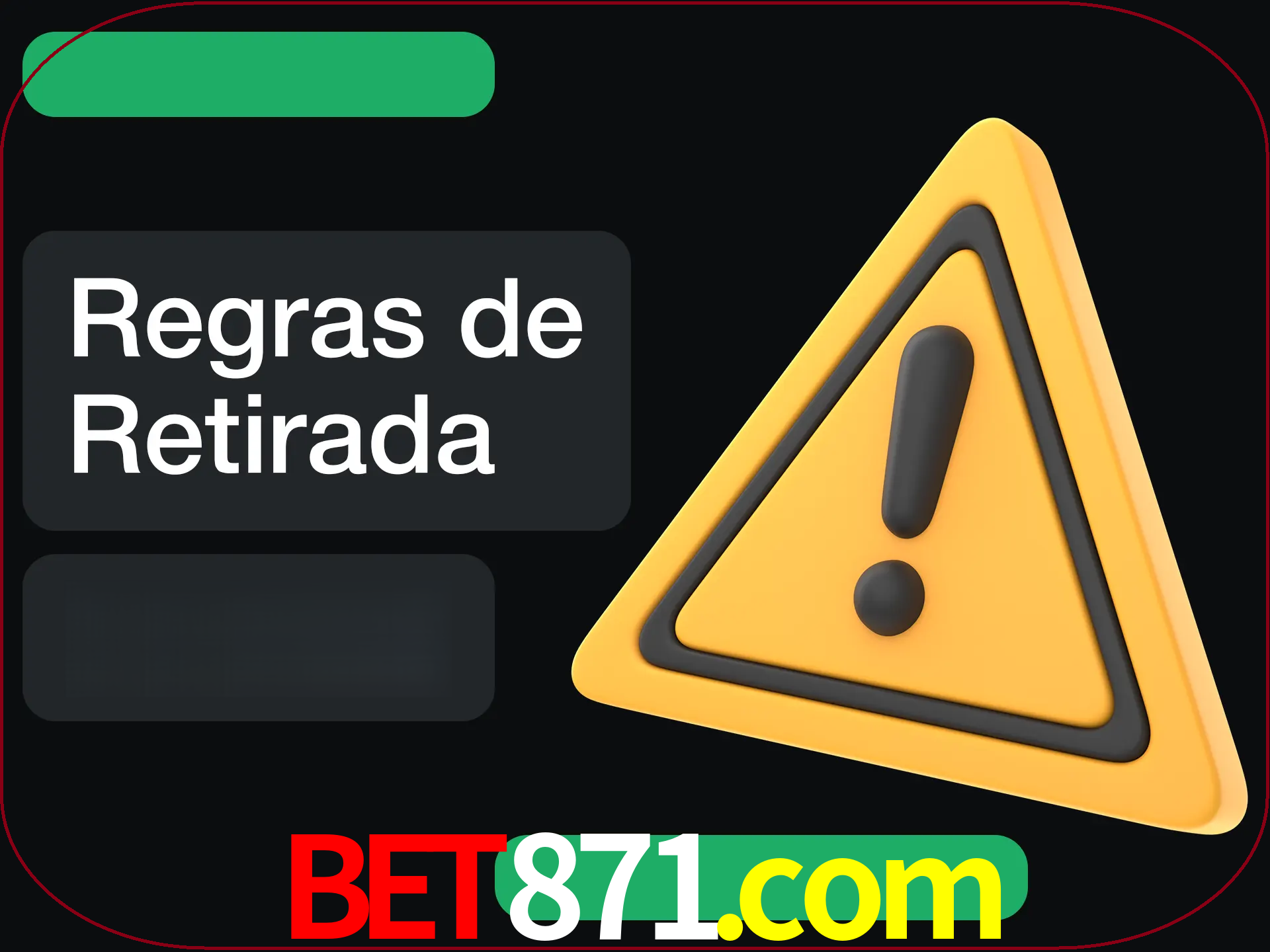 Leia as regras antes de fazer primeiro comdawal.